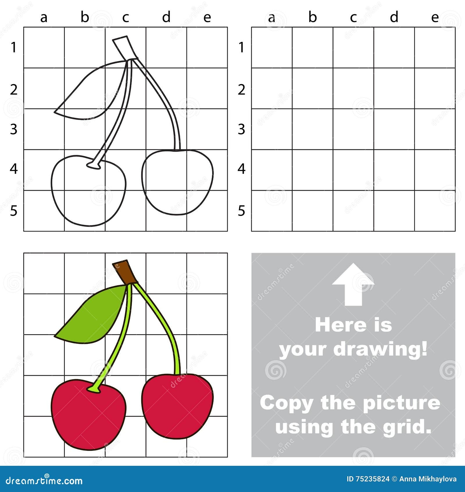 Copy The Image Using Grid Cherry Stock Vector Illustration Of Grid Education 75235824 Copy The Image Using Grid Cherry Stock Vector Illustration Of Grid Education 75235824