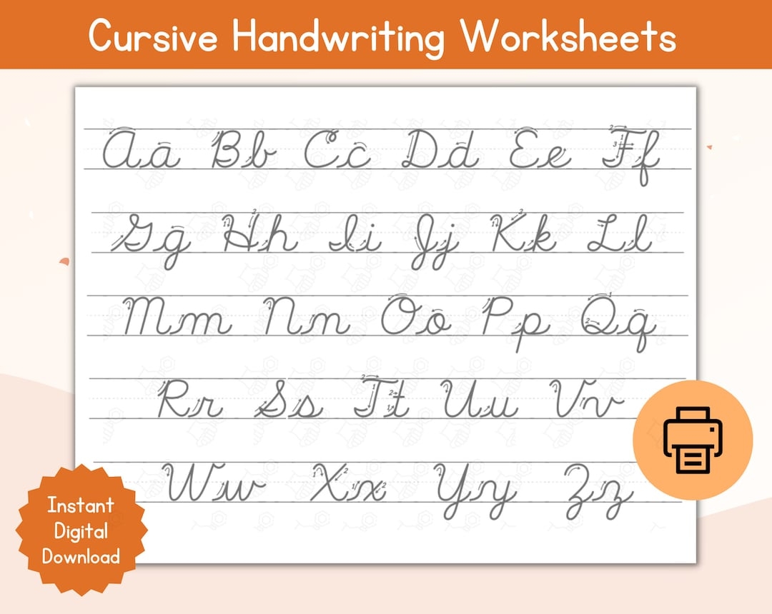 Cursive Alphabet Tracing Worksheet Printable Cursive Alphabet Tracing Worksheet Learn Cursive Handwriting Practice Cursive Alphabet Etsy Cursive Alphabet Tracing Worksheet Printable Cursive Alphabet Tracing Worksheet Learn Cursive Handwriting Practice Cursive Alphabet Etsy