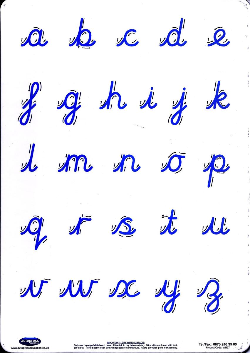 Cursive Letter Formation Practice Board Partners In Education Cursive Letter Formation Practice Board Partners In Education
