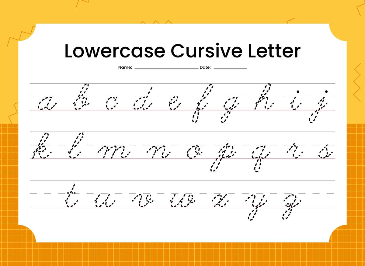 Cursive Lower Case Letters 20 Free PDF Printables Printablee