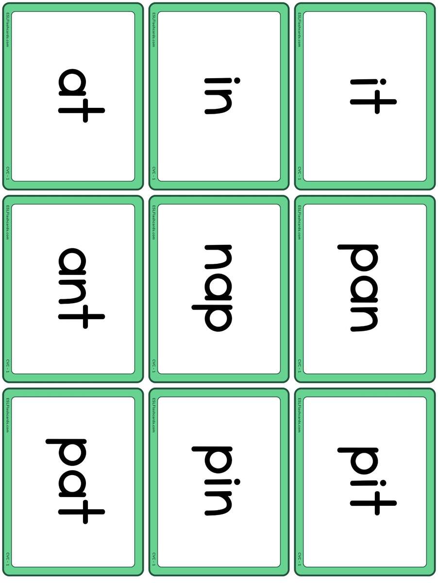 CVC Words ESL Flashcards
