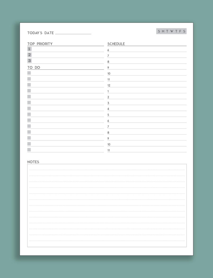 Daily Planner Free Template PDF Download SortOutMy Life Daily Planner Free Template PDF Download SortOutMy Life