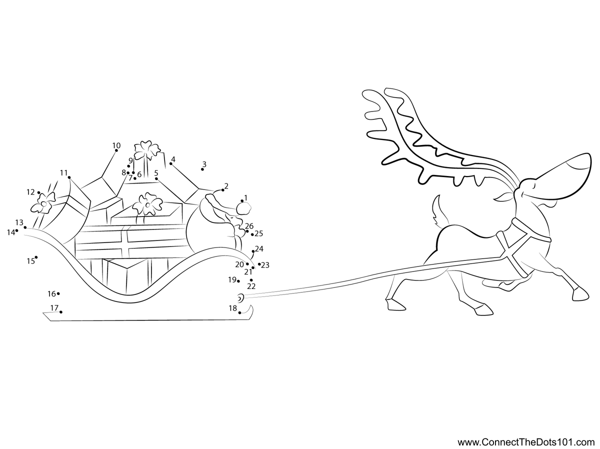 Deer And Santa Sleigh Dot To Dot Printable Worksheet Connect The Dots Deer And Santa Sleigh Dot To Dot Printable Worksheet Connect The Dots