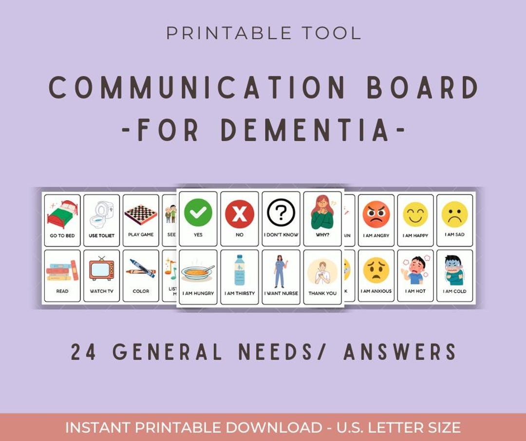 Dementia Communication Boards Printable Communication Boards PDF Talking Cards Etsy