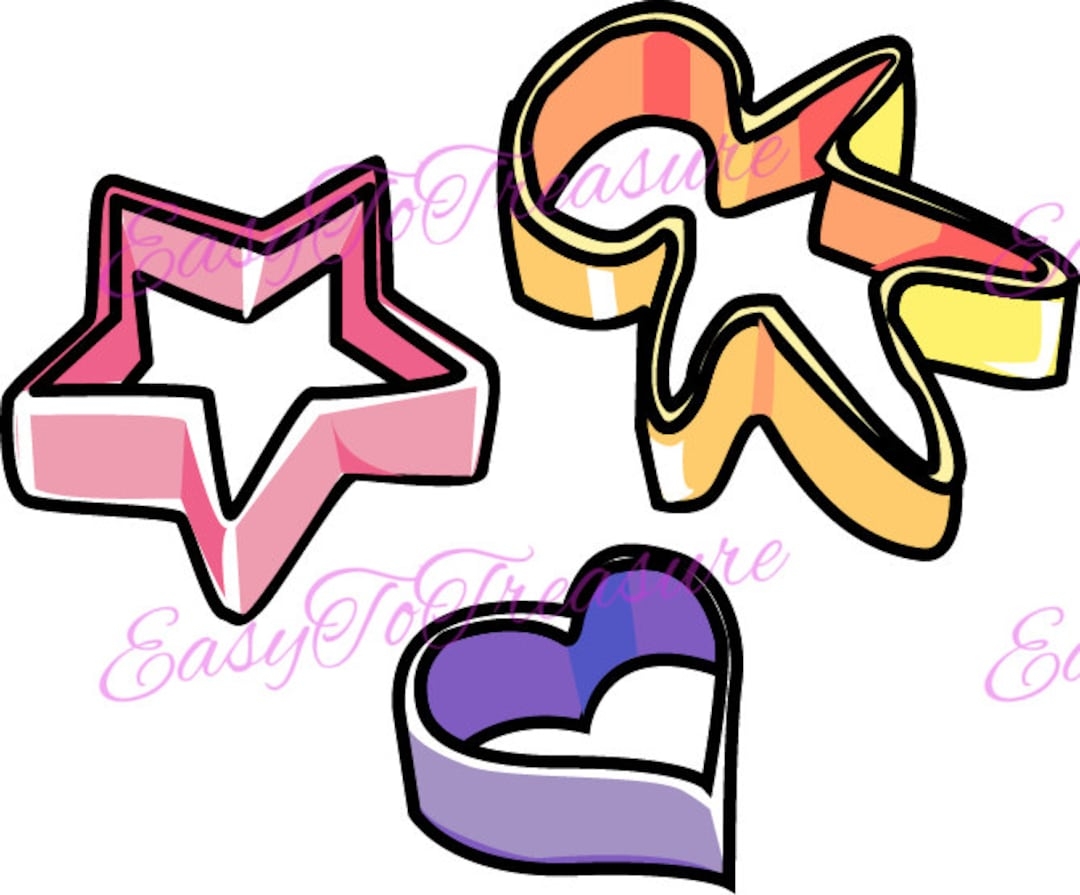 Digital Download Clipart Baking Cookie Cutters JPEG And PNG Files Etsy Sweden