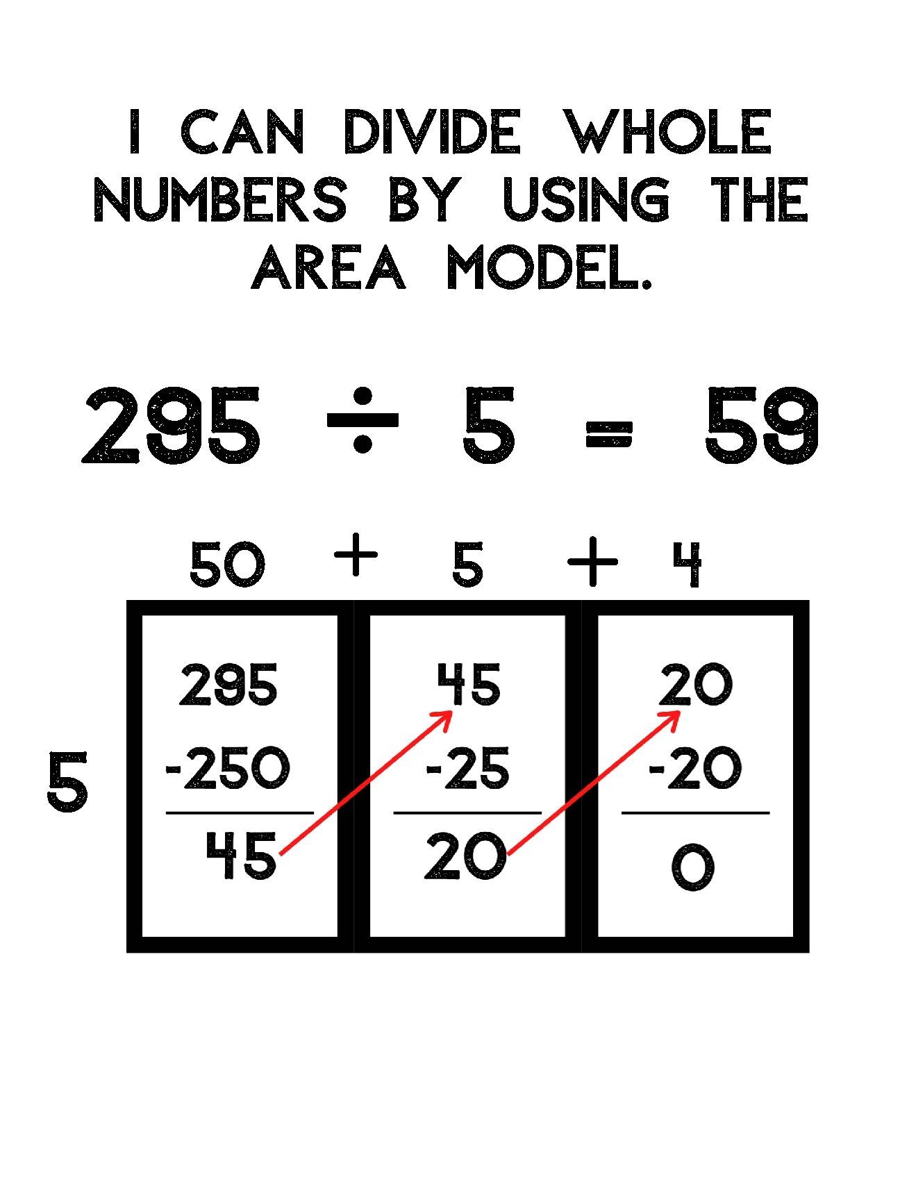 Division Using The Area Model Anchor Chart In English And Spanish