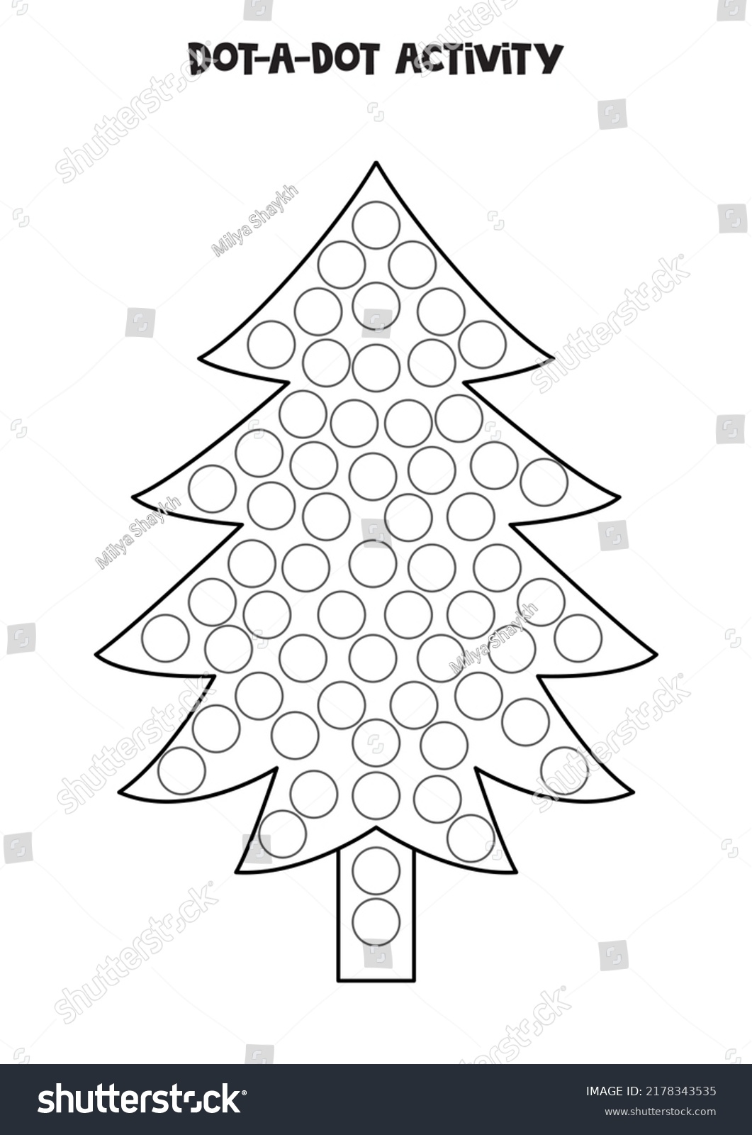 Dot Dot Activity Pine Tree Dot Stock Vector Royalty Free 2178343535 Shutterstock
