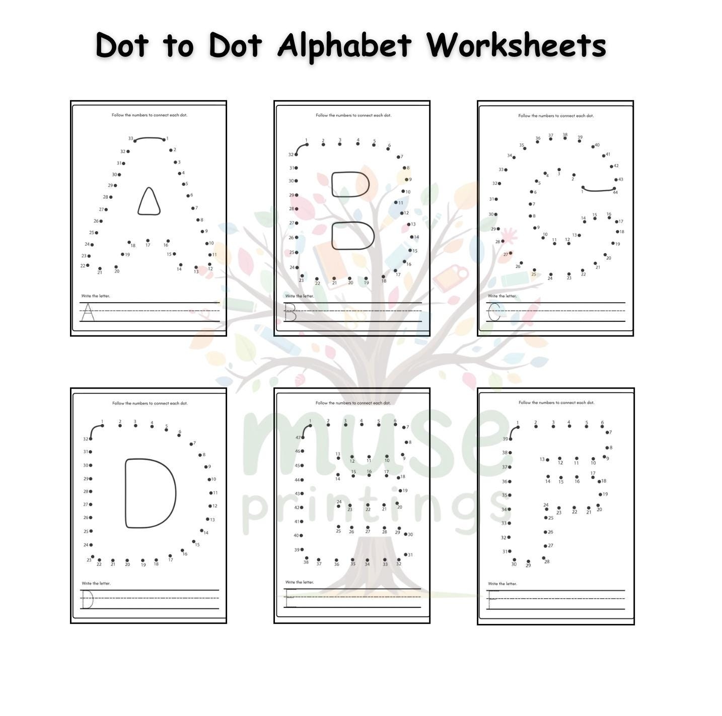 Dot To Dot Alphabet Worksheets Preschool Tracing And Letter Learning Printable Activity For Kids Etsy Israel Dot To Dot Alphabet Worksheets Preschool Tracing And Letter Learning Printable Activity For Kids Etsy Israel
