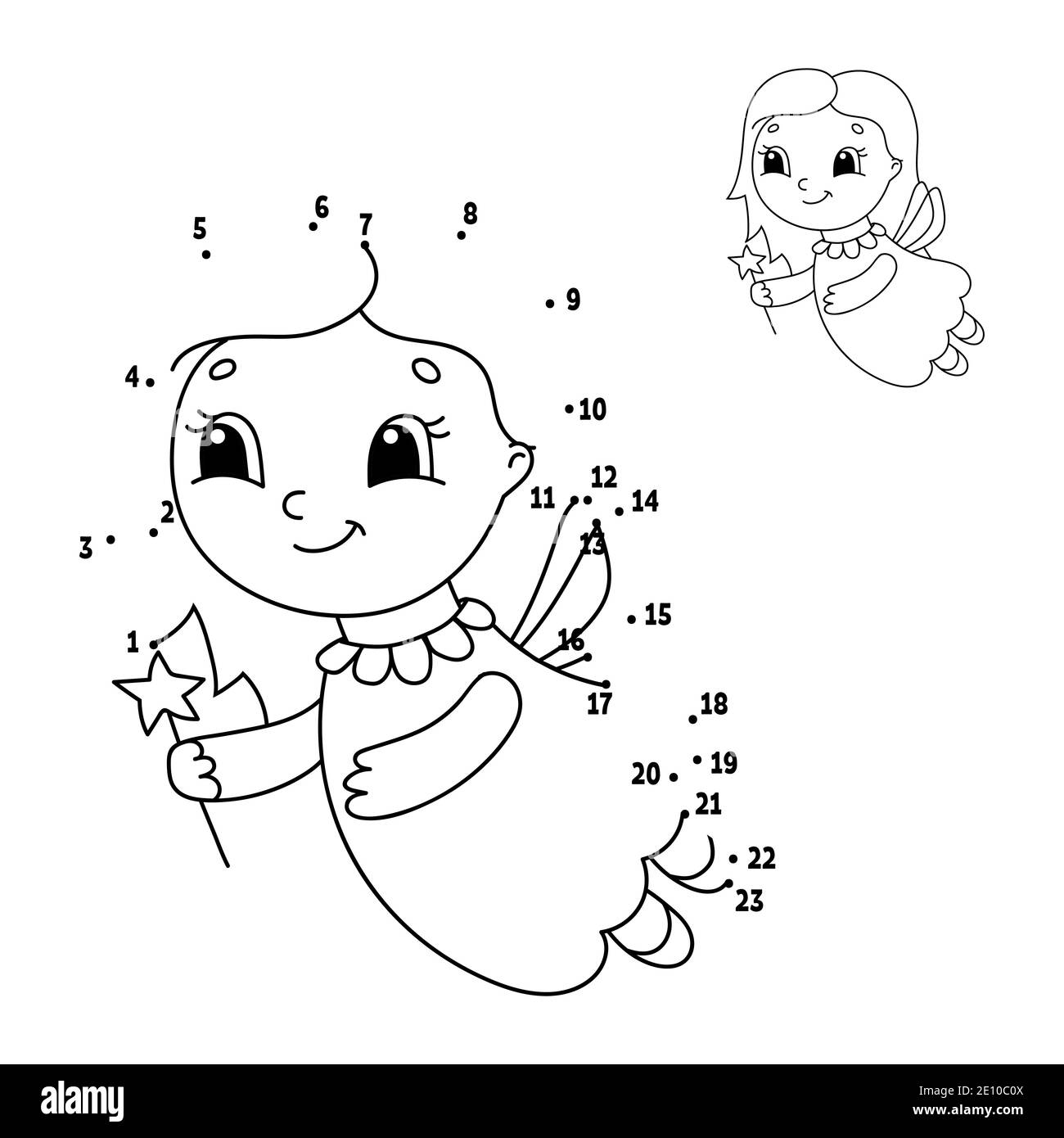 Dot To Dot Draw A Line Handwriting Practice Learning Numbers For Kids Education Developing Worksheet Activity Coloring Page Game For Toddler Is Stock Vector Image Art Alamy