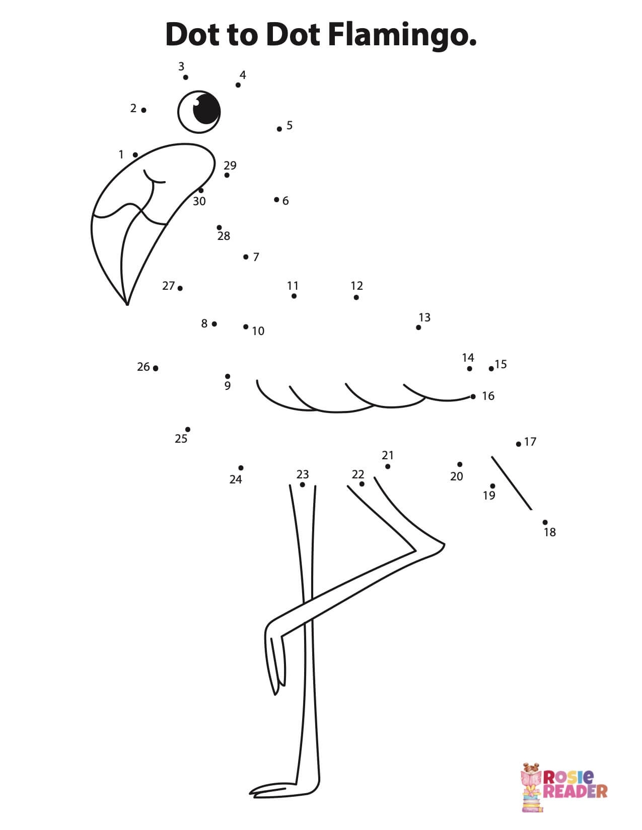 Dot To Dot Flamingo Reading Adventures For Kids Ages 3 To 5