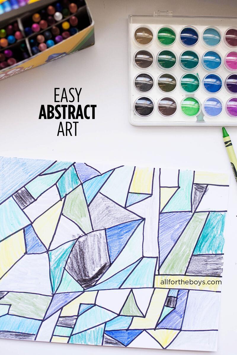 Easy Abstract Art Great Idea For Older Kids Too All For The Boys Easy Abstract Art Great Idea For Older Kids Too All For The Boys