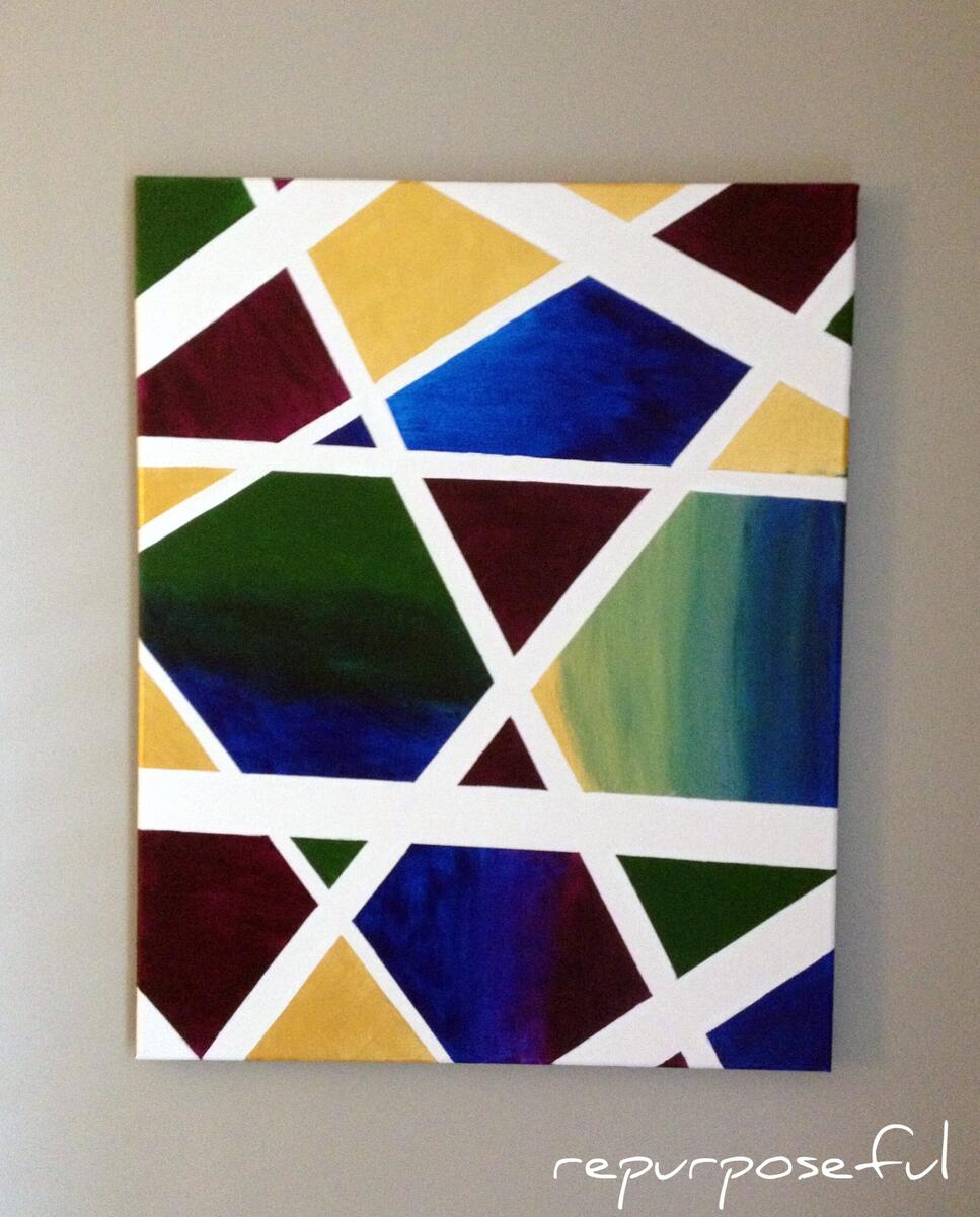 Easy Abstract Canvas Art DIY Repurposeful Boutique Easy Abstract Canvas Art DIY Repurposeful Boutique