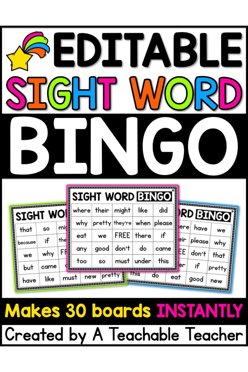 Editable Sight Word Worksheets Are Editable It Auto Fill