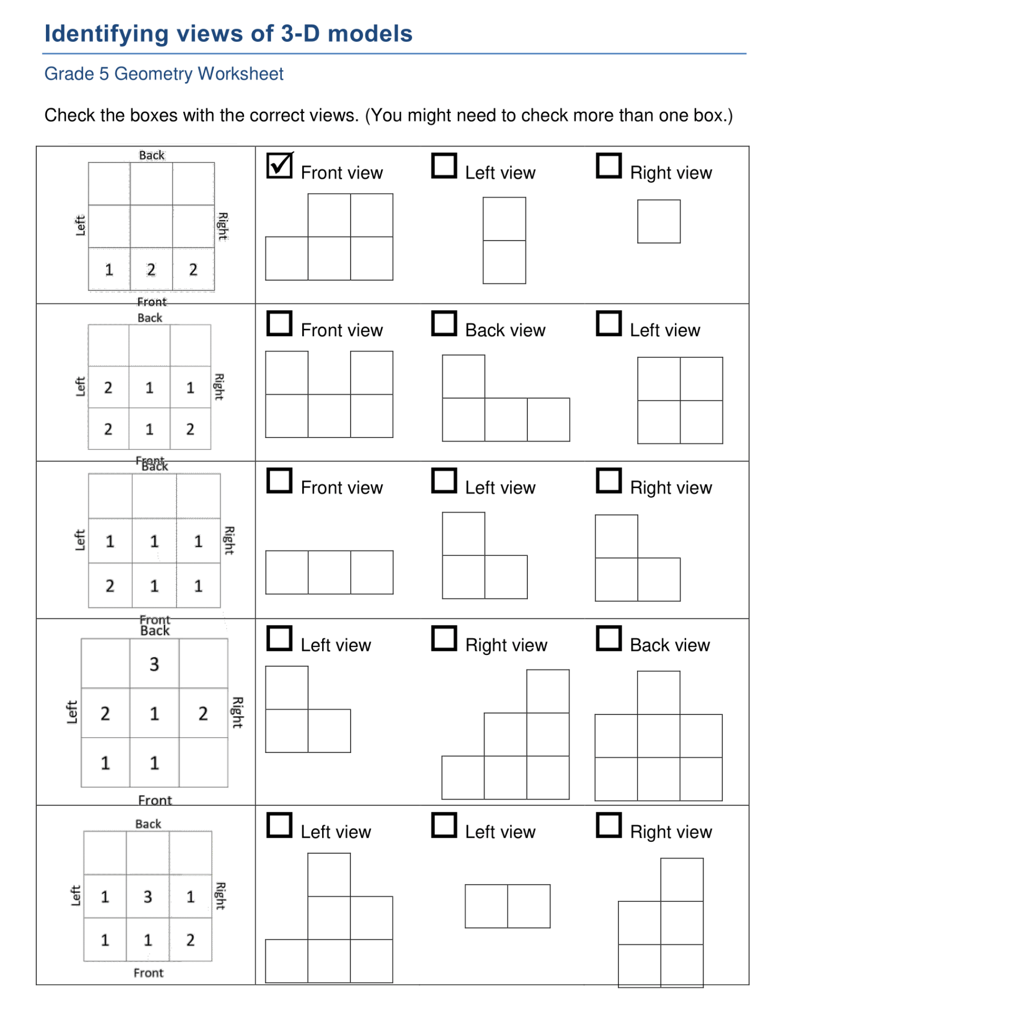 Exploring 3D Shapes Worksheets On Nets And Views Made By Teachers