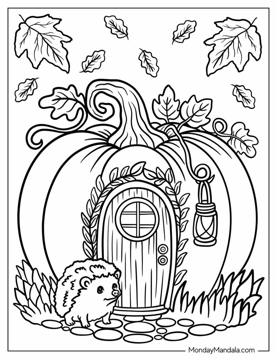 Fall Coloring Pages For Adults Free PDF Printables Fall Coloring Pages For Kids Adults 2023 Paper Mill Blog