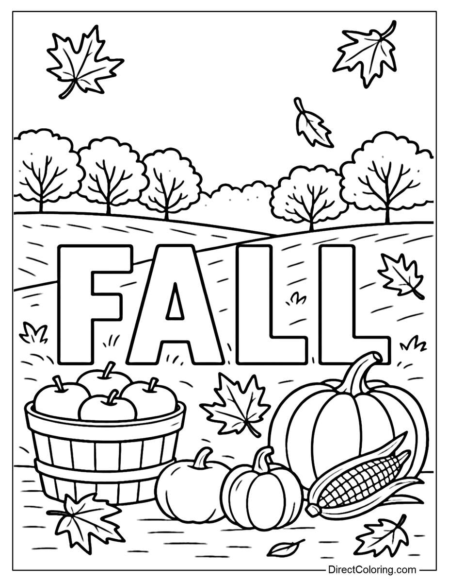 Fall Coloring Pages Free PDF To Download And Print