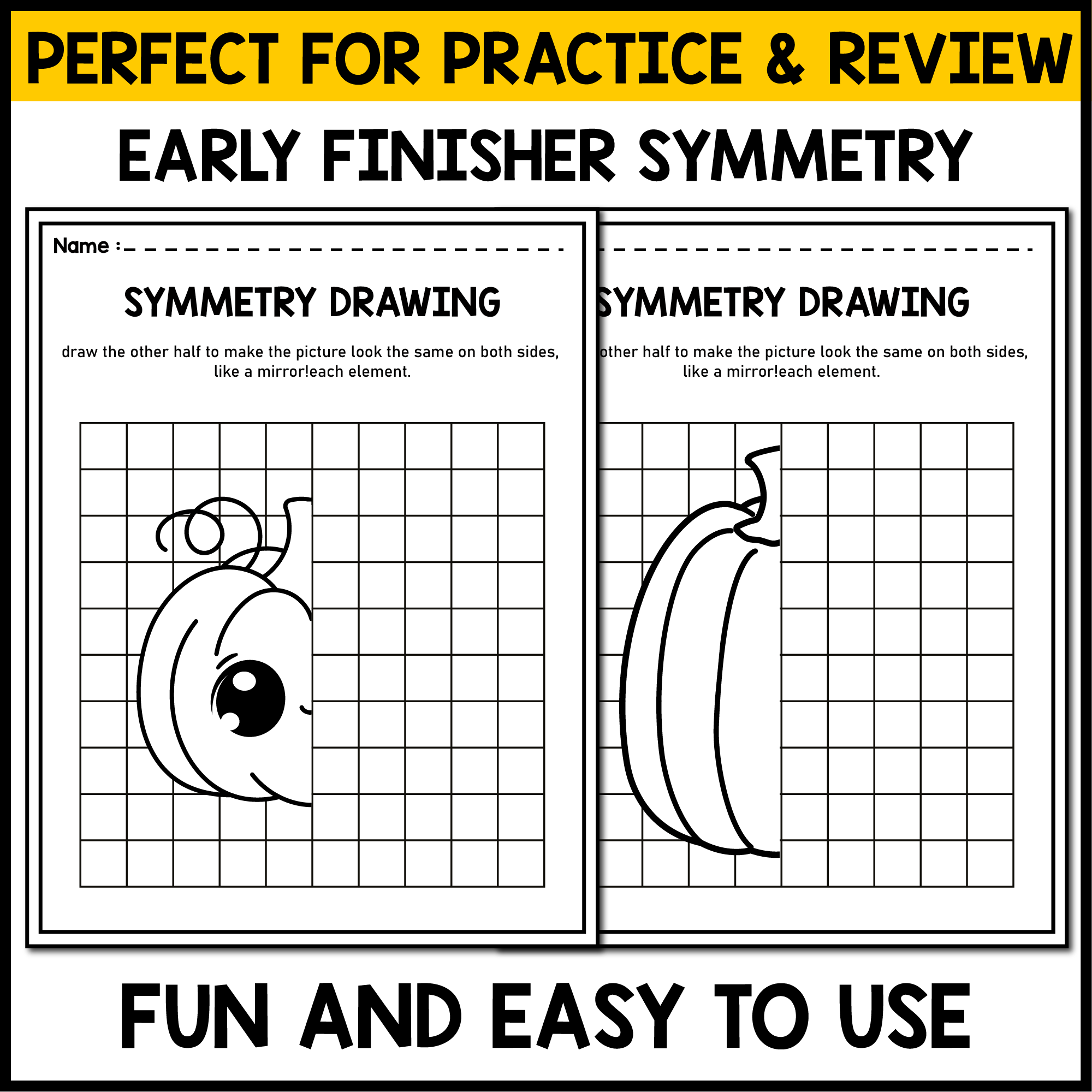 Fall Pumpkin Symmetry Drawing Early Finishers Activities Fun Math Art Center Made By Teachers