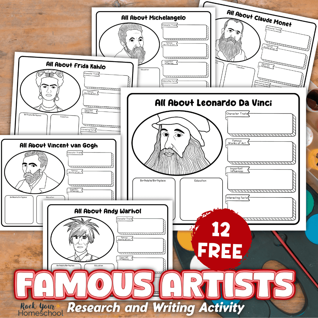 Famous Artist Worksheets Free Printables Superstar Worksheets