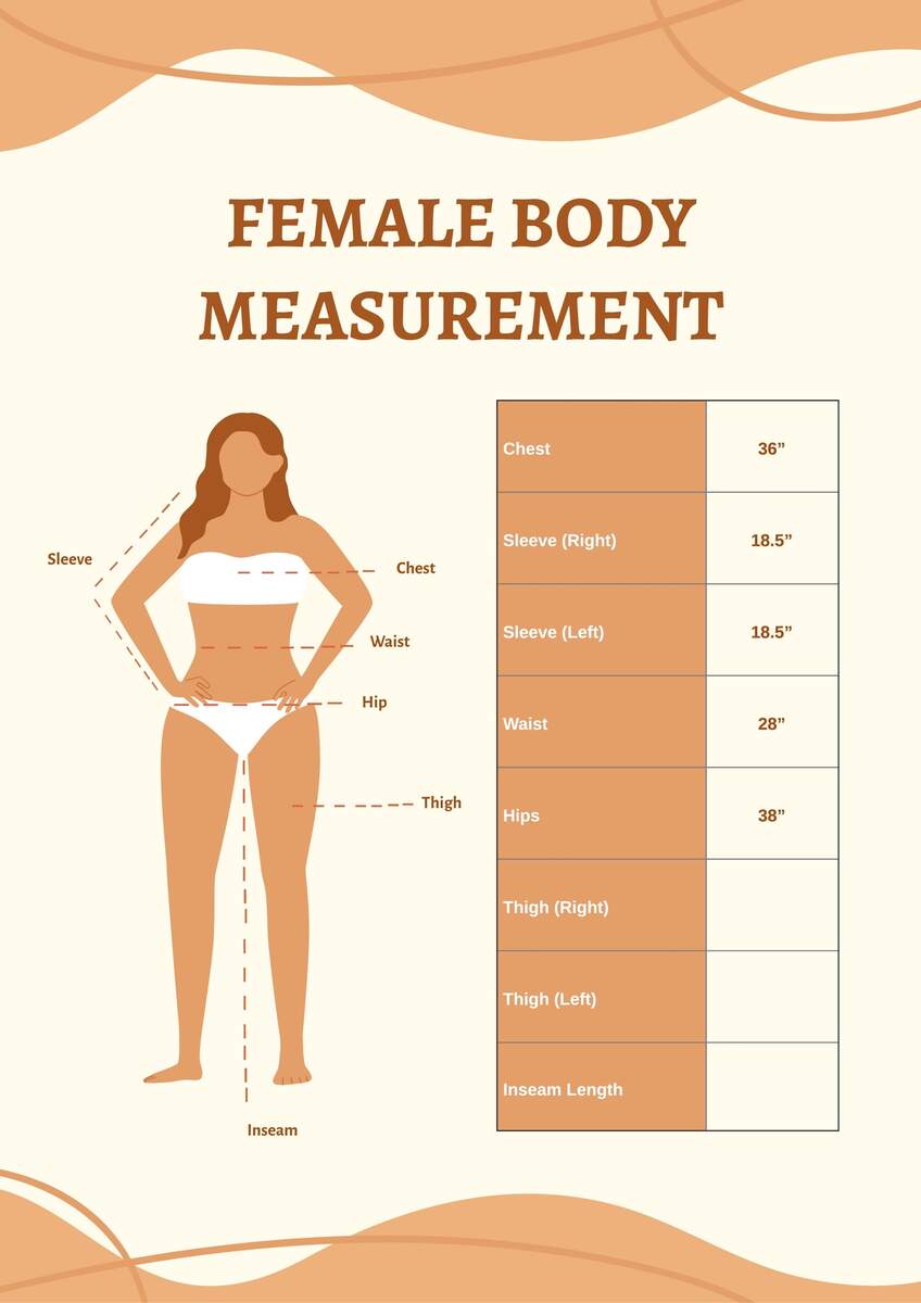 Body Measurements Size Chart Stock Illustrations 430 Body Measurements Size Chart Stock Illustrations Vectors Clipart Dreamstime