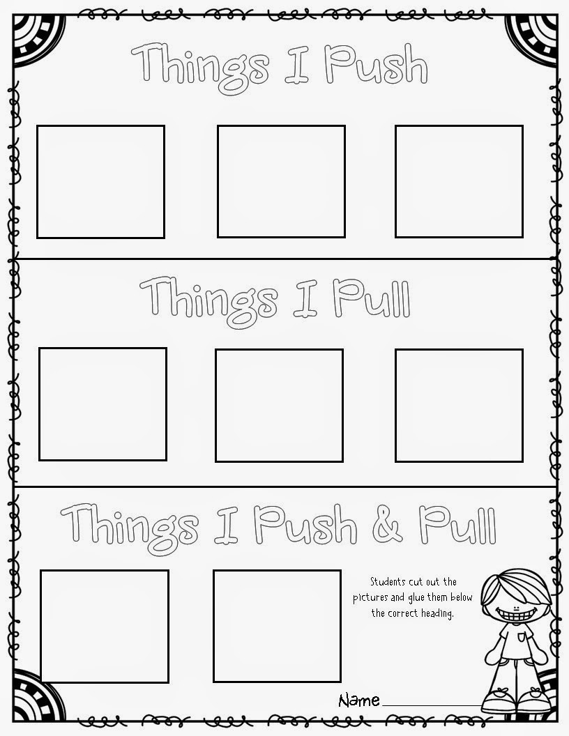 Force And Motion Pushes And Pulls Kindergarten Creations