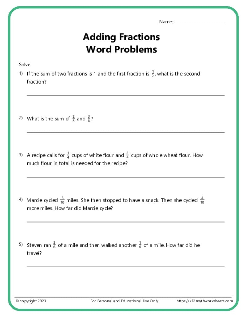 Fraction Word Problems Worksheets K12 Math Worksheets Fraction Word Problems Worksheets K12 Math Worksheets
