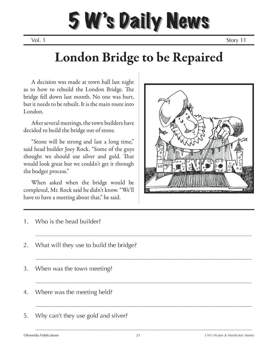 Fractured Fairy Tales And 5 W S Questions For Reading Comprehension Classful