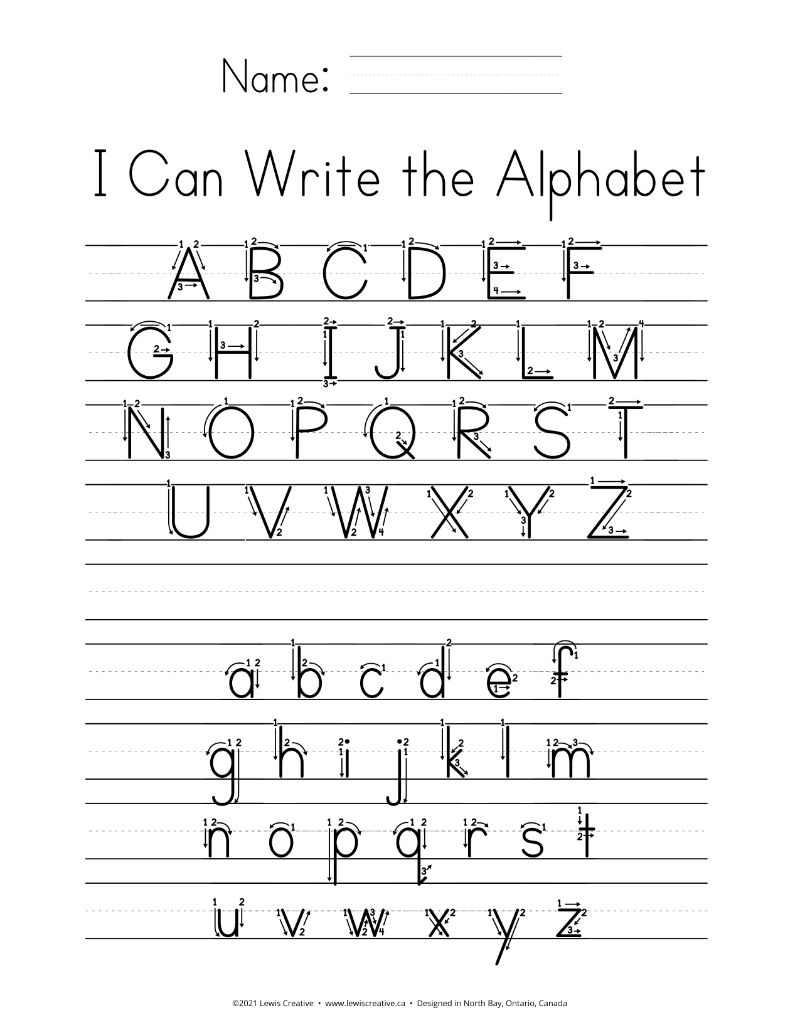 Free Letter Tracing Printables For Alphabet Letter Formation