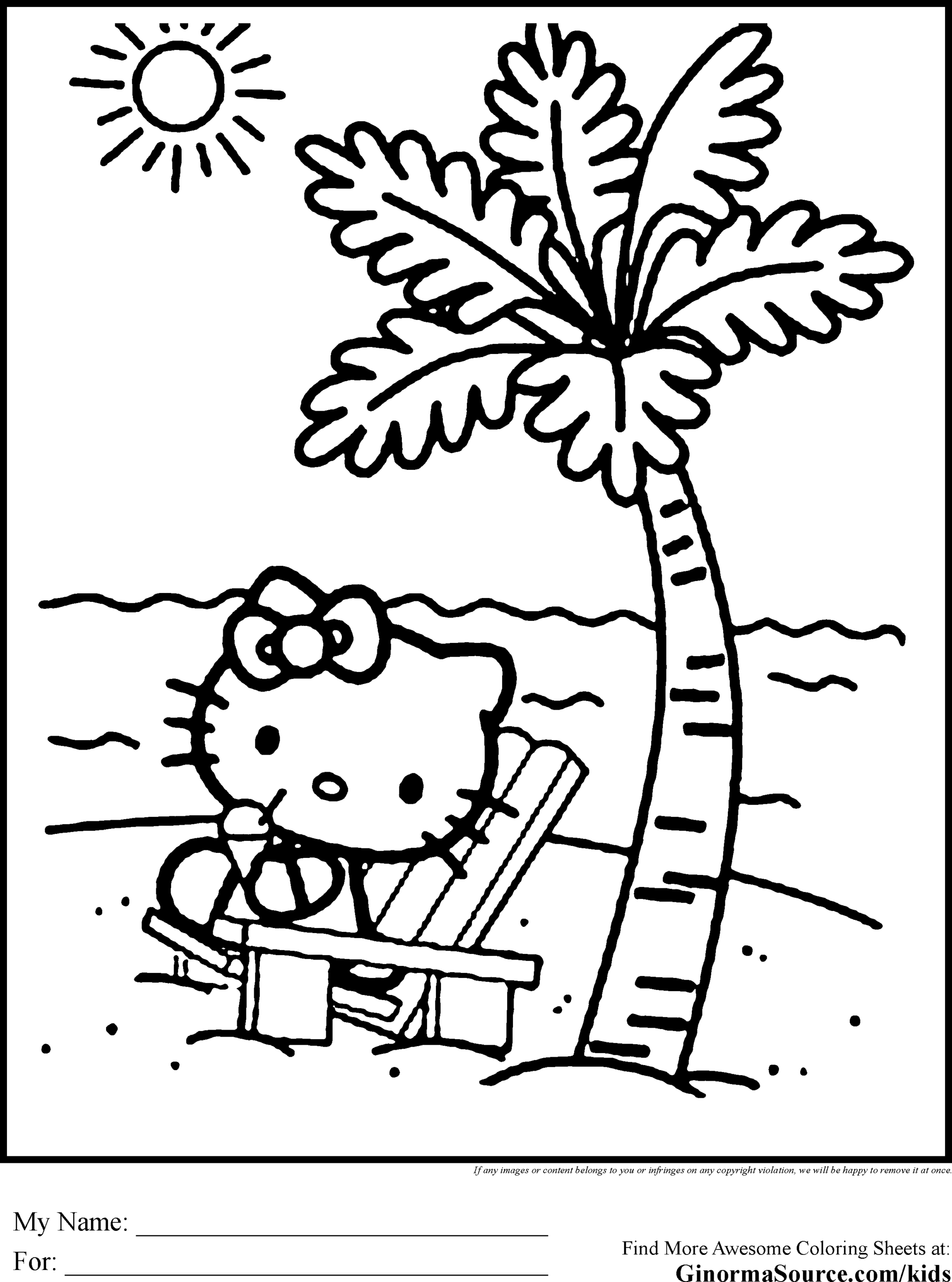 Free Coloring Pages Hello Kitty 589188 Clipart Library