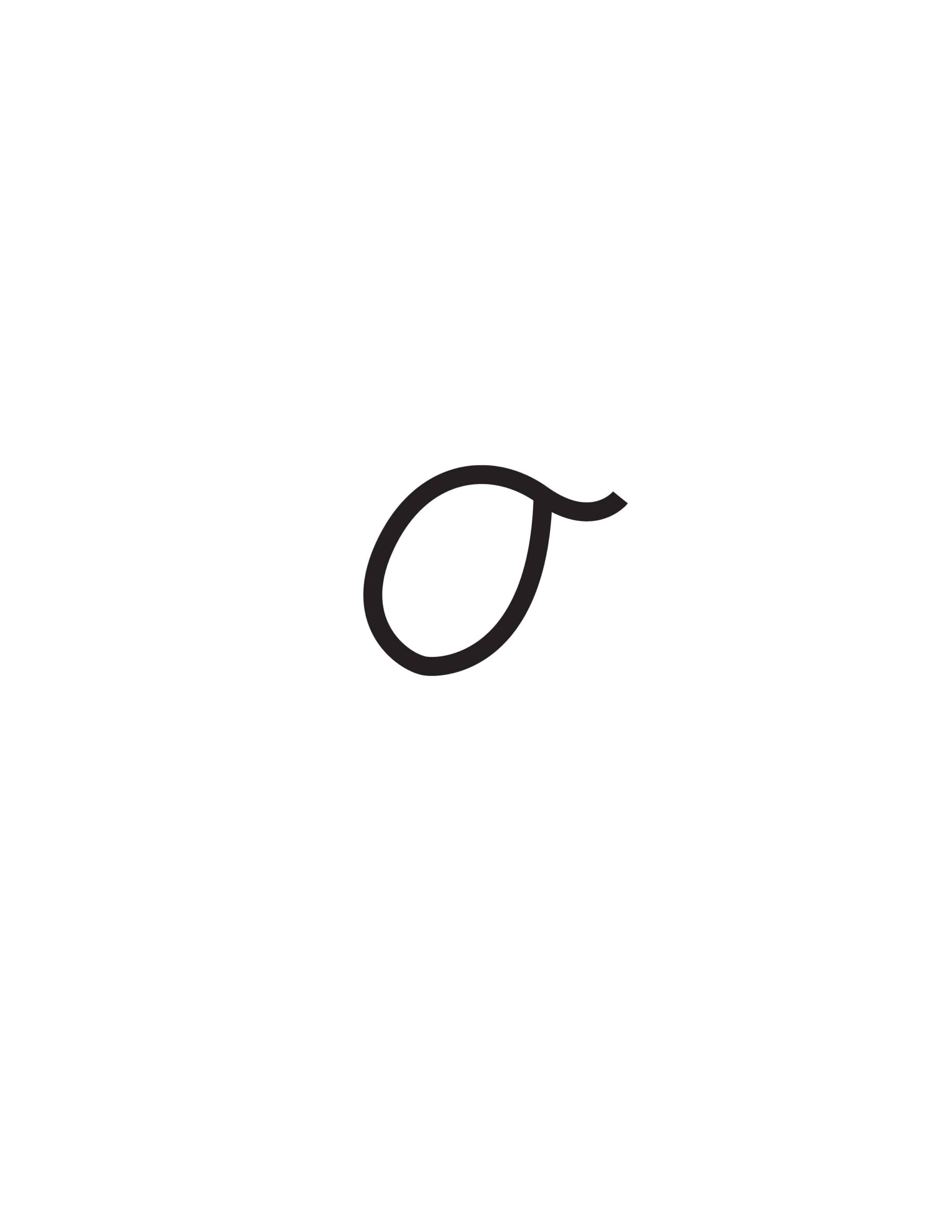 Free Cursive Letters Printable Lowercase O