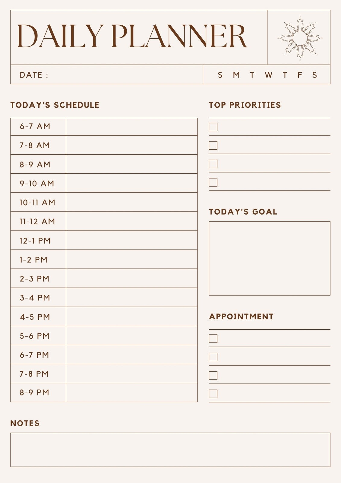Free Daily Planner Templates To Customize Canva Daily Planner Free Template PDF Download SortOutMy Life