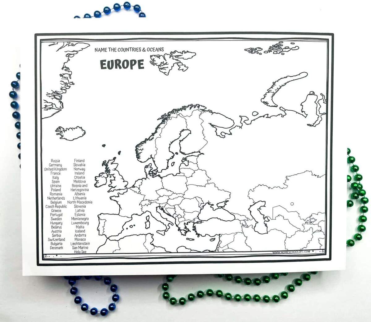 Free Printable Blank Map Of Europe