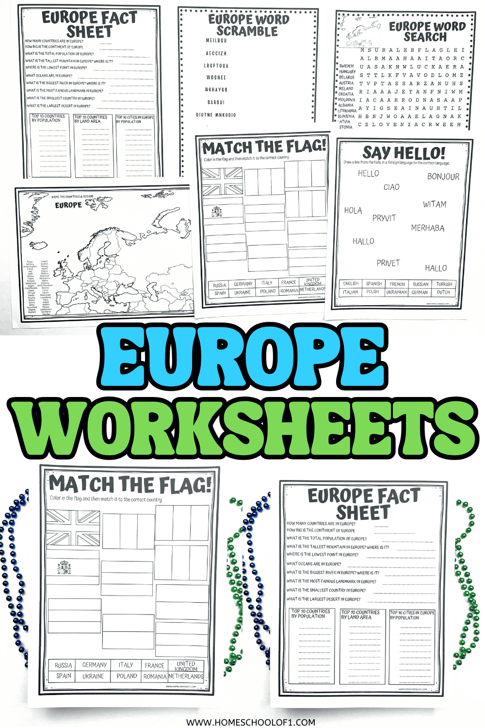 Free Europe Worksheets For Kids To Explore Geography