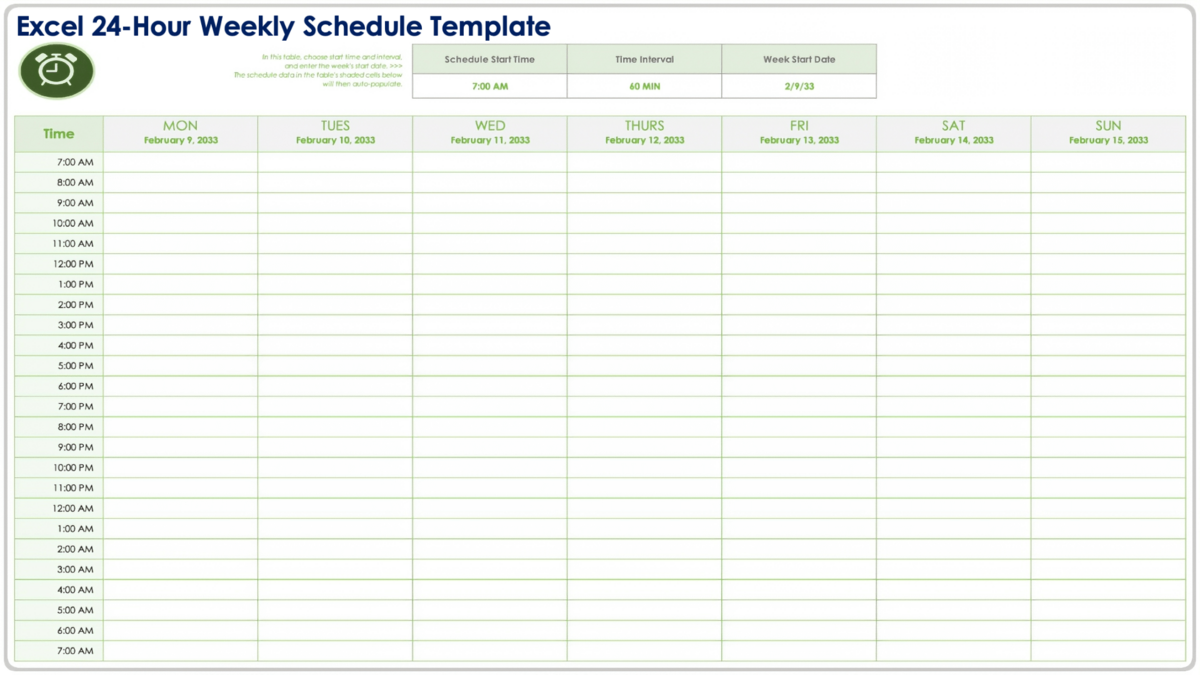 Free Hourly Schedule Templates All Formats Editable Printable 24 Hour Daily Schedule Template 1 Page Layout Printable Love Our Real Life