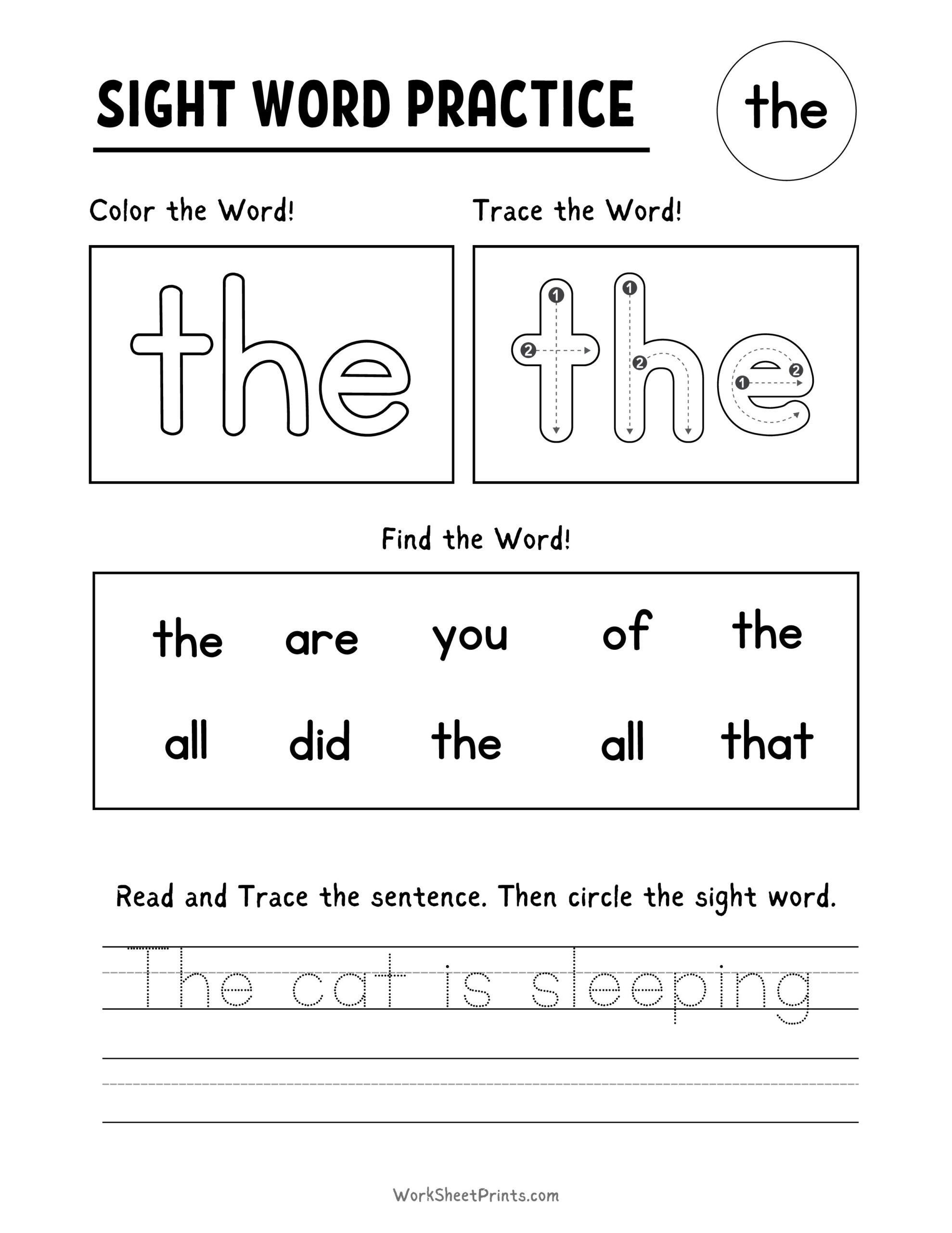 Editable Sight Word Activities For Any List Lucky Little Learners Worksheets Library