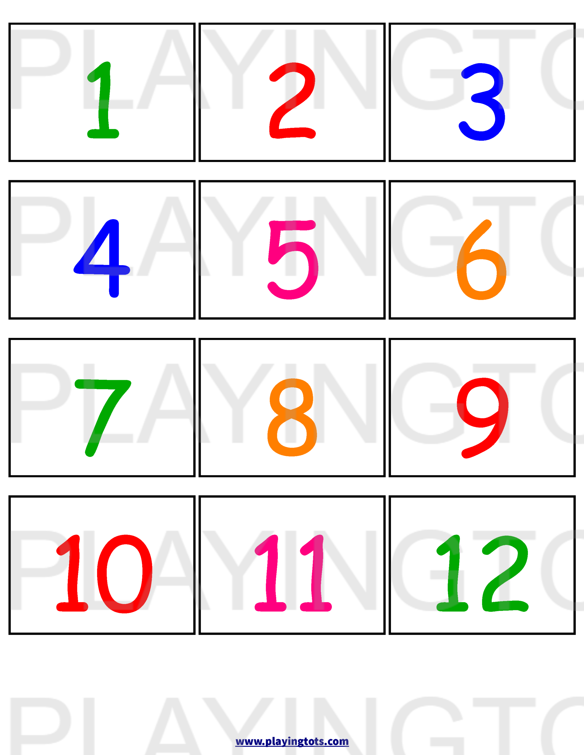 Free Learning Flash Cards PDF For Toddlers And Preschoolers