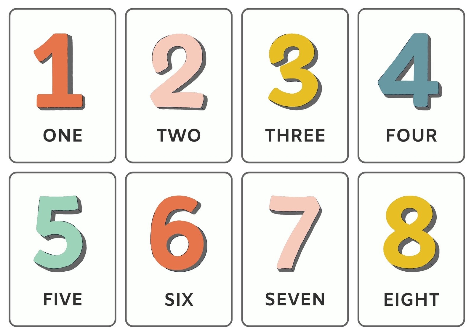 Number Flashcards 1 To 20 Free Printable Montessoriseries