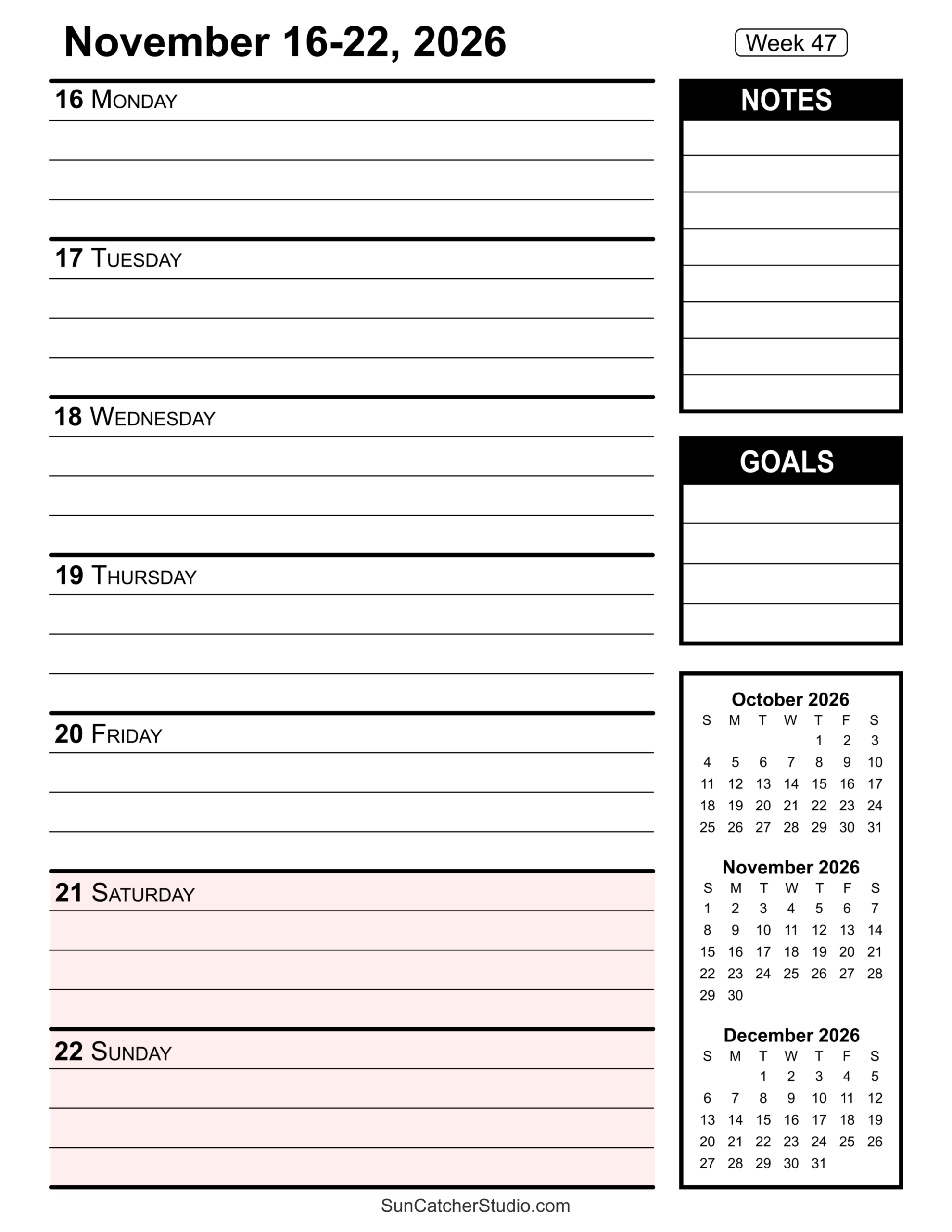 Free Printable 2026 Weekly Calendars For Easy Planning Free Printables Lettering SVG Files Tools Apps Free Printable 2026 Weekly Calendars For Easy Planning Free Printables Lettering SVG Files Tools Apps