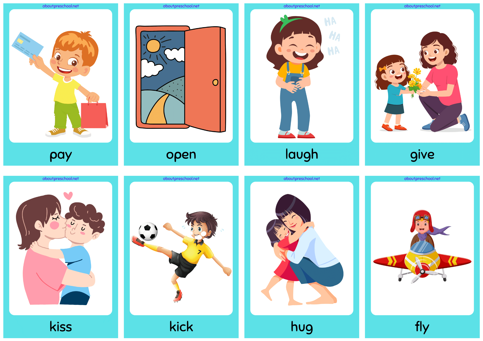 Free Printable Action Verbs Flashcards 6 About Preschool ACTION VERBS FLASHCARDS Vocabulary Parts Of Speech Positional Words Kindergarten Preschool Literacy Center Language Etsy Denmark