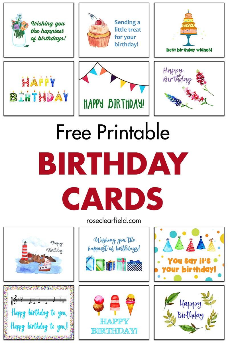 Free Printable Birthday Cards Rose Clearfield Free Custom Printable Birthday Card Templates Canva