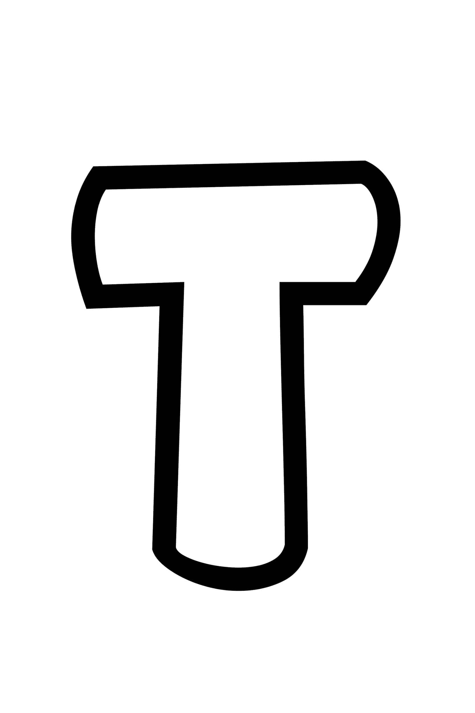 Free Printable Alphabet Letter T Coloring Page