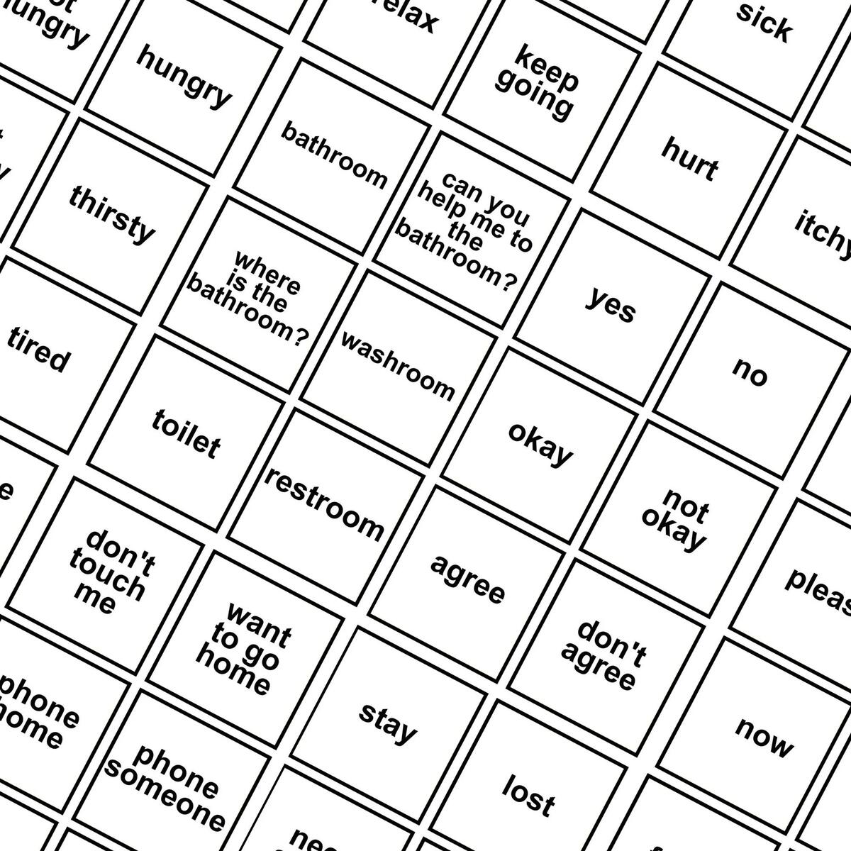 Downloadable Communication Boards For Adults In Health Care Settings Innovative Speech Therapy