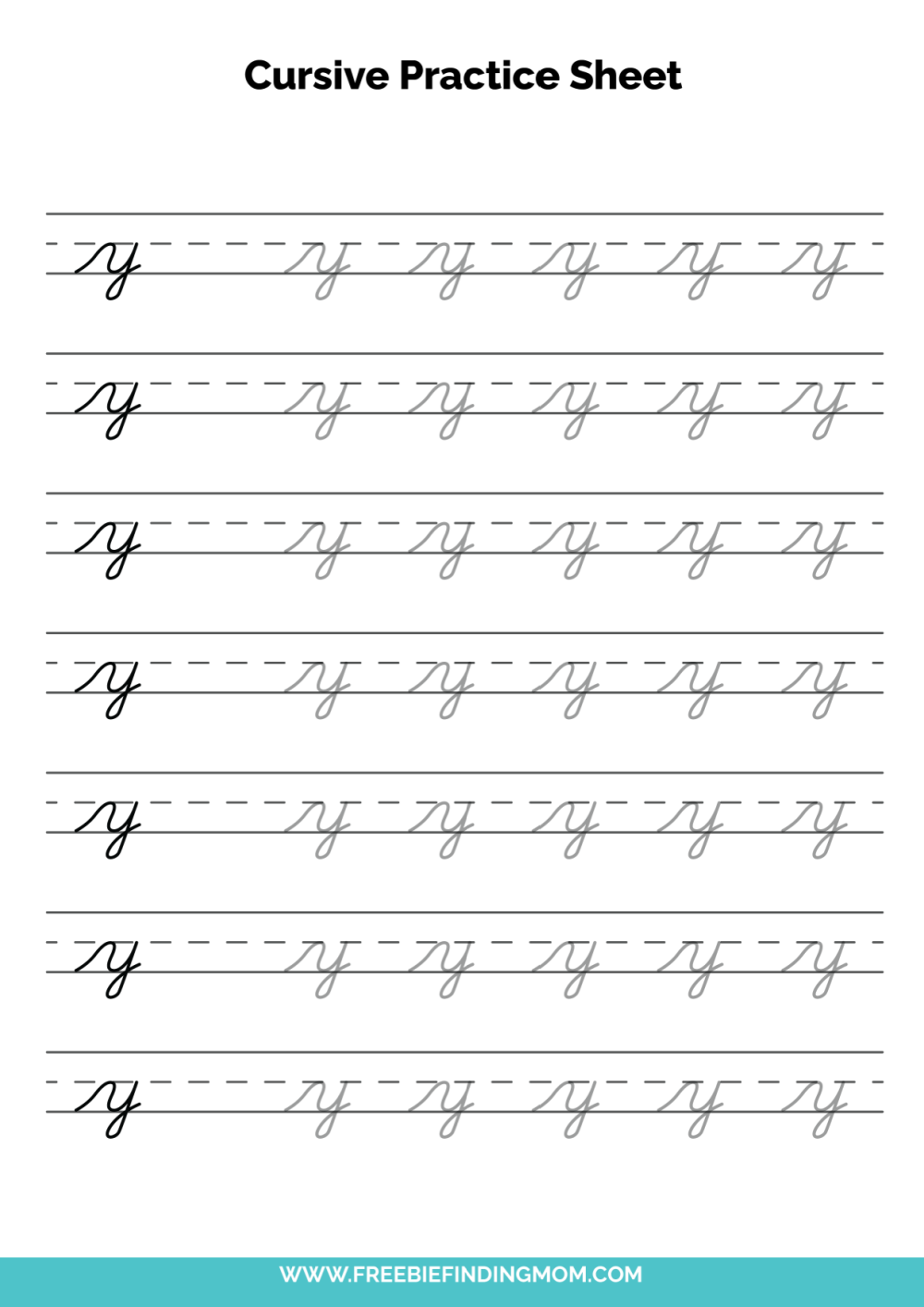 Free Printable Cursive Alphabet Practice Sheets Lowercase Y Download Cursive Letter Y Worksheets Vikramlearning