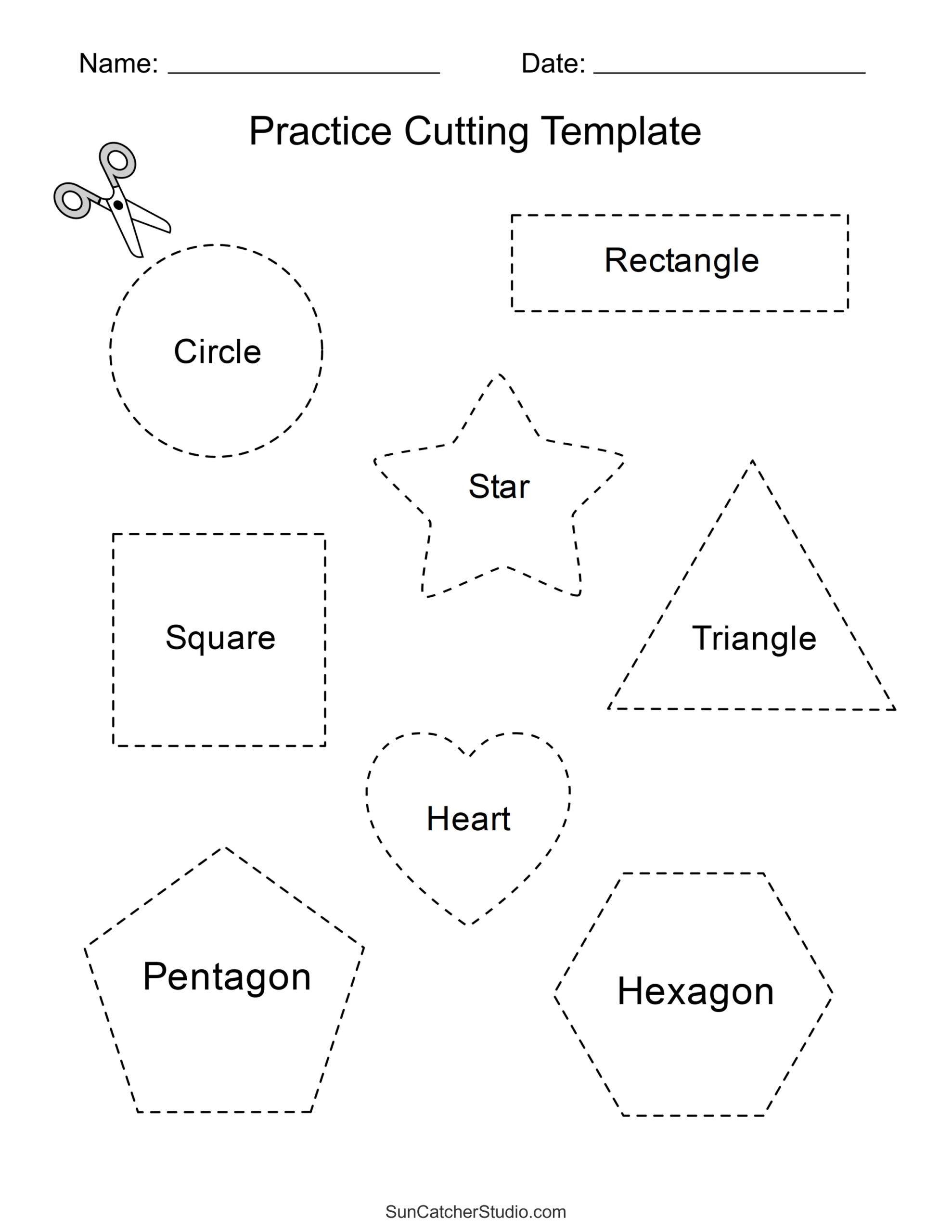 Free Printable Cutting Worksheets For Preschoolers Free Printables Lettering SVG Files Tools Apps