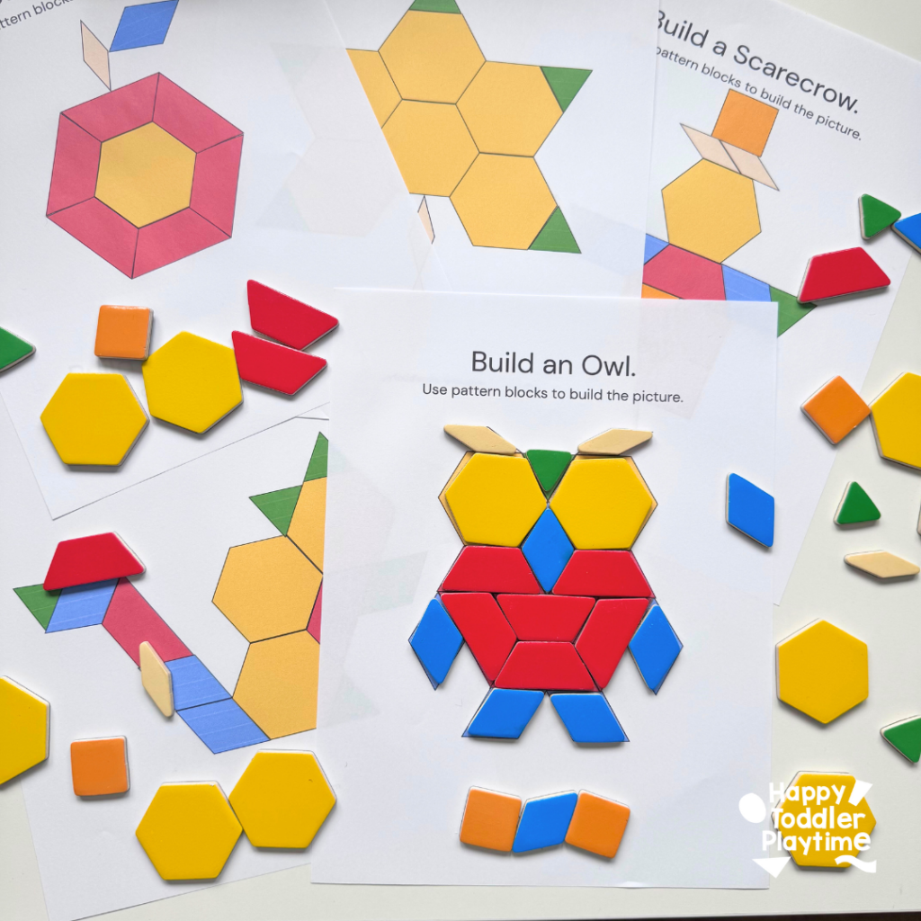 Free Printable Fall Pattern Block Mats Happy Toddler Playtime