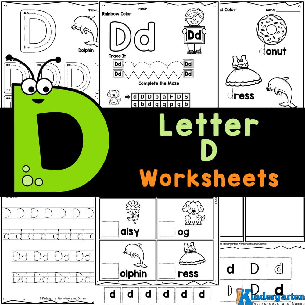 FREE Printable Letter D Tracing Worksheets For Kindergarten FREE Printable Letter D Tracing Worksheets For Kindergarten