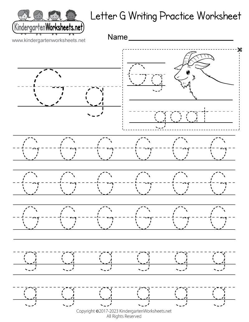 Letter G Coloring Worksheet Free Printable Digital PDF