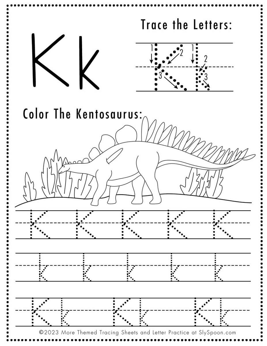 Free Printable Letter K Worksheets Sly Spoon