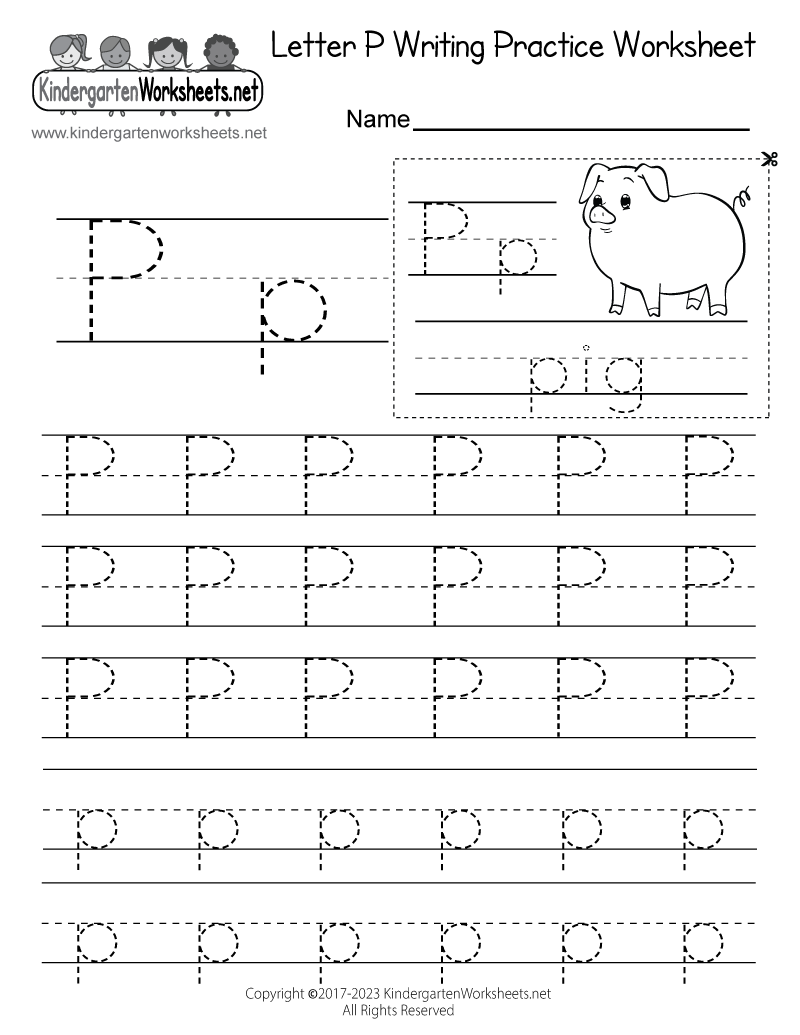 Free Printable Letter P Writing Practice Worksheet Free Printable Letter P Coloring Worksheet