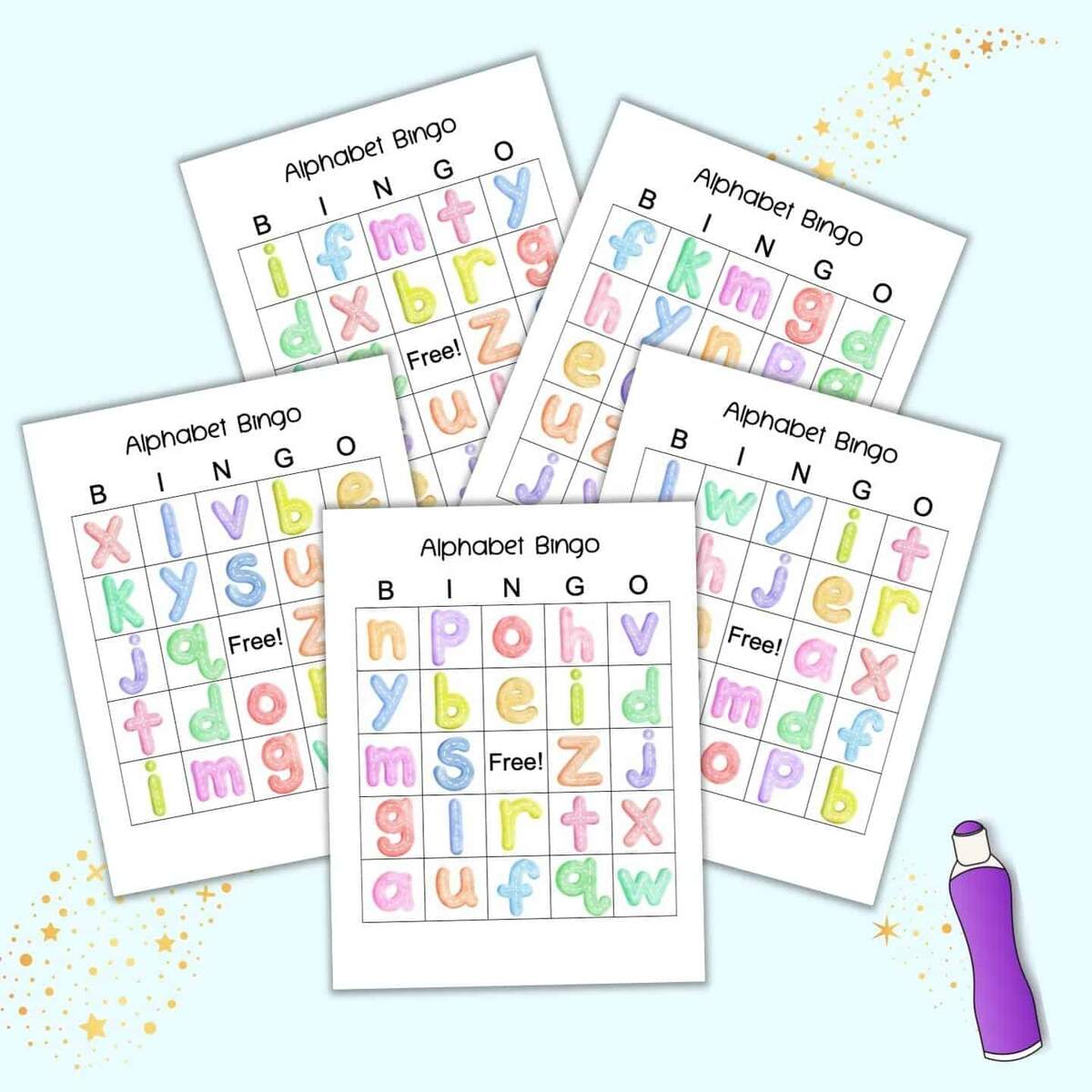 Lowercase Alphabet Bingo Printable Letter Recognition Fun