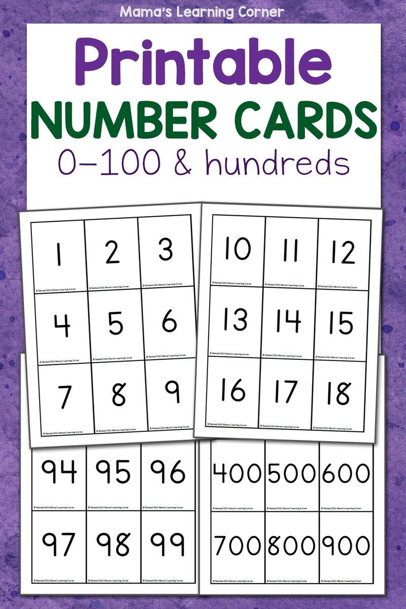 Free Printable Number Cards For Preschool And Kindergarten Mamas Learning Corner Free Printable Number Cards For Preschool And Kindergarten Mamas Learning Corner